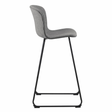 Barové židle Story (SET 2ks), tkanina, šedá - 3