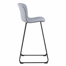 Barové židle Story (SET 2ks), tkanina, světle šedá - 3