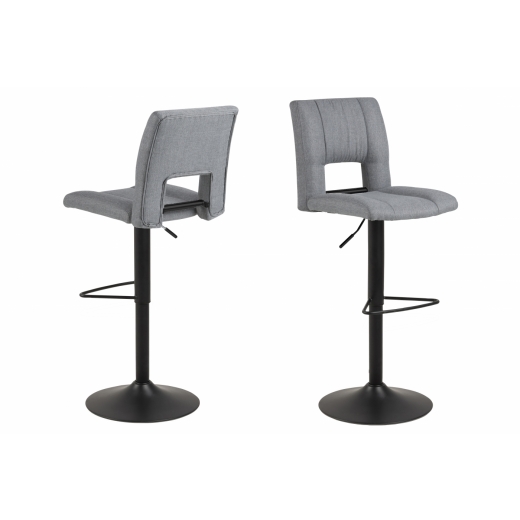 Barové židle Sylvia I. (SET 2ks), tkanina, světle šedá - 1