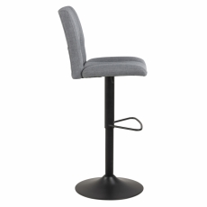 Barové židle Sylvia I. (SET 2ks), tkanina, světle šedá - 3