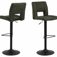 Barové židle Sylvia (SET 2ks), tkanina, olivová - 1