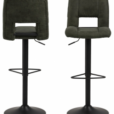Barové židle Sylvia (SET 2ks), tkanina, olivová - 2