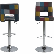 Barové židle Sylvia (SET 2ks), tkanina, vícebarevná - 2