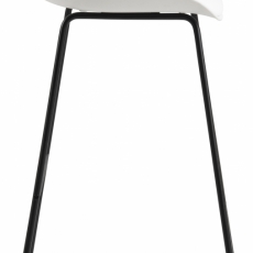 Barové židle Tina (SET 2ks), plast, bílá - 3