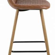 Barové židle Wilma (SET 2ks), syntetická kůže, hnědá - 3