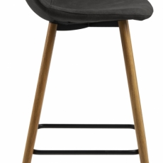 Barové židle Wilma (SET 2ks), tkanina, antracitová - 3