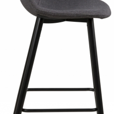 Barové židle Wilma (SET 2ks), tkanina, šedá - 3