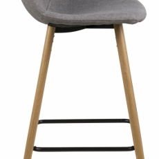 Barové židle Wilma (SET 2ks), tkanina, světle šedá - 3