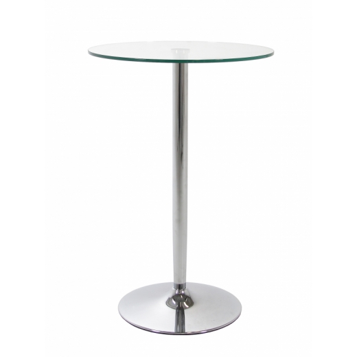 Barový stôl Organic okrúhly, číre sklo - 1