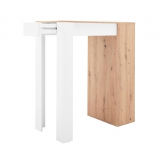 Barový stôl Austin, 100 cm, Artisan dub/biela - 4