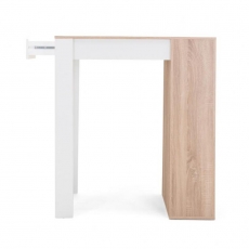 Barový stôl Austin, 100 cm, Sonoma dub/biela - 7