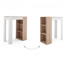 Barový stôl Austin, 100 cm, Sonoma dub/biela - 9