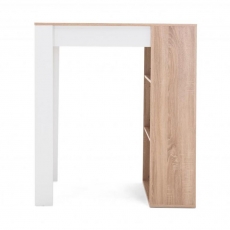 Barový stôl Austin, 100 cm, Sonoma dub/biela - 3