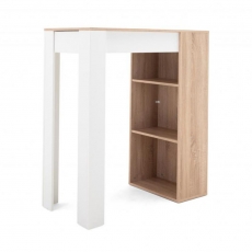 Barový stôl Austin, 100 cm, Sonoma dub/biela - 1