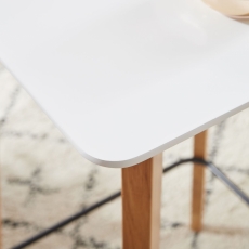 Barový stôl Ecig, 110 cm, biela - 5