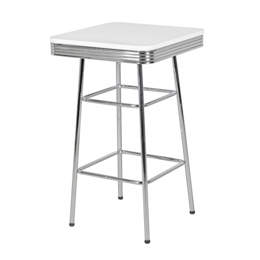 Barový stôl Elvis, 60 cm, biela - 1