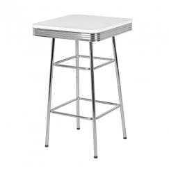 Barový stôl Elvis, 60 cm, biela