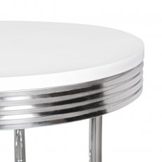 Barový stôl Elvis okrúhly, 60 cm, biela - 7