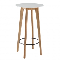 Barový stôl Emil, 110 cm, biela - 1