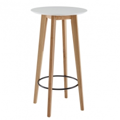 Barový stôl Emil, 110 cm, biela