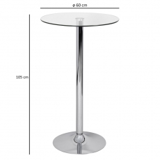 Barový stôl Felix, 105 cm, strieborná - 3