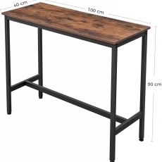 Barový stôl Lenor, 100 cm, hnedá - 6