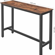 Barový stôl Lenor, 120 cm, hnedá - 7