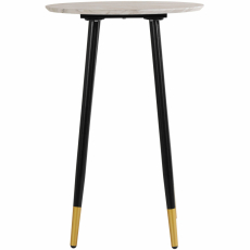 Barový stôl Matcha, 90 cm, mramor / biela - 3