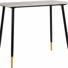 Barový stôl Matcha, 90 cm, mramor / biela - 1