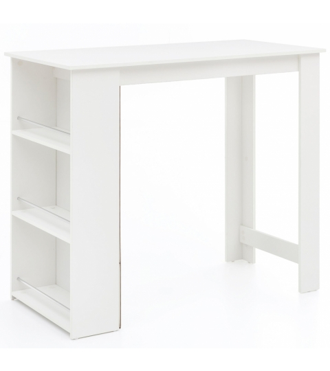 Barový stôl Roni, 120 cm, biela