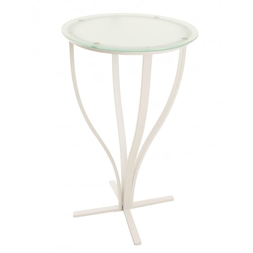 Barový stôl Rosaly, biela podnož - 1