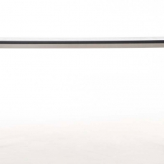 Barový stôl s nerezovou podnožou Carrera, 140 cm, čierna - 2