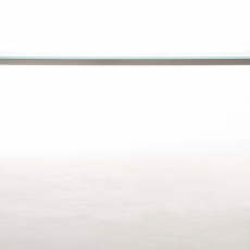 Barový stôl s nerezovou podnožou Carrera, 140 cm, mliečne sklo - 2