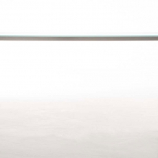 Barový stôl s nerezovou podnožou Carrera, 160 cm, mliečne sklo - 2
