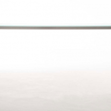 Barový stôl s nerezovou podnožou Carrera, 200 cm, mliečne sklo - 2
