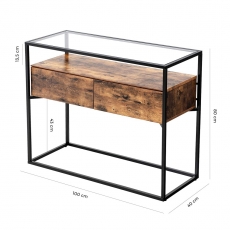 Barový stôl Stella, 100 cm, hnedá/čierna - 6