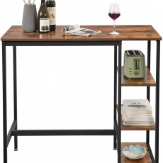 Barový stôl Stella, 109 cm, hnedá/čierna - 2