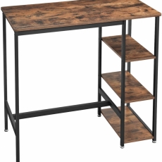 Barový stôl Stella, 109 cm, hnedá/čierna - 7