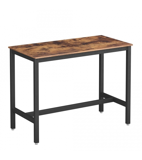 Barový stôl Stella, 120 cm, hnedá/čierna