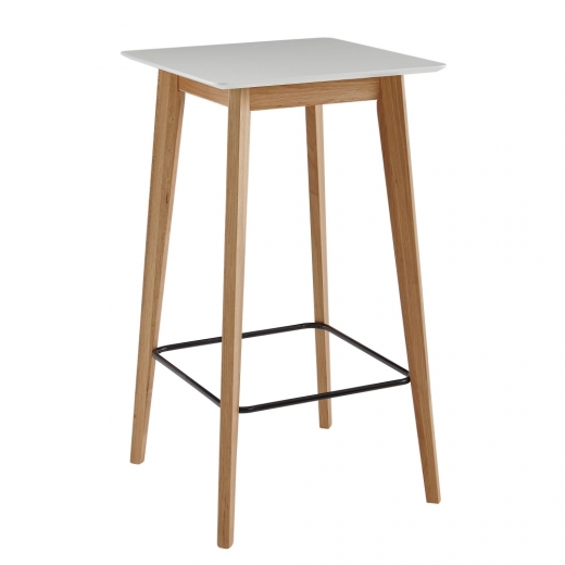 Barový stůl Ecig, 110 cm, bílá - 1