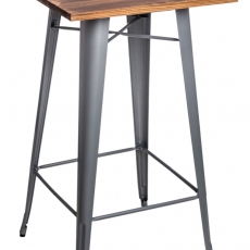Barový stůl Mason, tmavé dřevo - 5