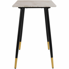 Barový stůl Matcha, 90 cm, mramor / bílá - 3