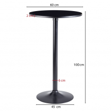 Barový stůl Oleg, 100 cm, černá - 5