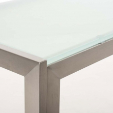 Barový stůl s nerezovou podnoží Carrera, 140 cm, mléčné sklo - 4