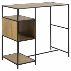 Barový stůl Seaford, 120 cm, dub / černá
