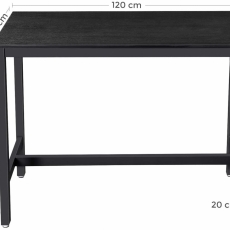 Barový stůl Stella, 120 cm, černá - 6