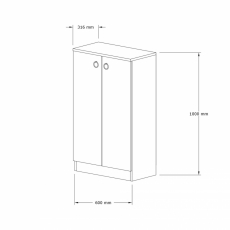 Botník Defne, 100 cm, dub - 5