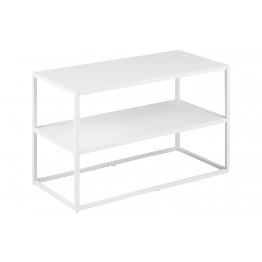 Botník kovový s dvomi policami Lyfte, 70 cm, biela - 1