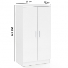 Botník Luna, 108 cm, biela - 3