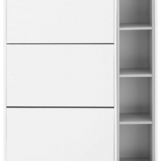 Botník Paker, 130 cm, bílá / šedá - 3